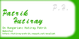 patrik hutiray business card